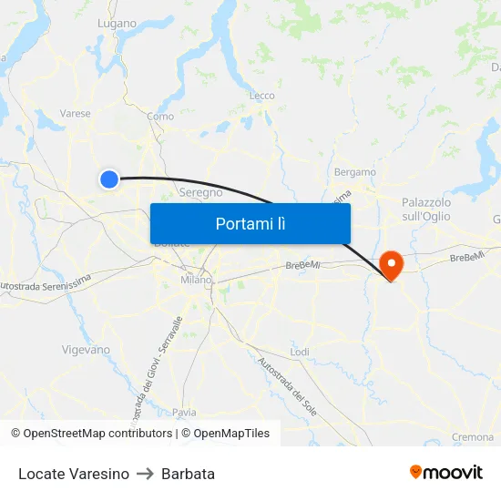 Locate Varesino to Barbata map
