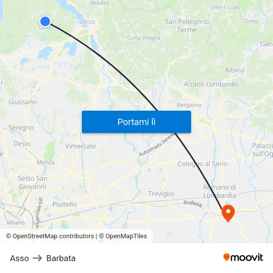 Asso to Barbata map