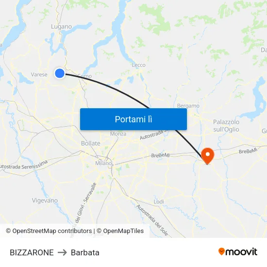 BIZZARONE to Barbata map