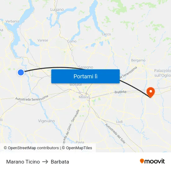 Marano Ticino to Barbata map