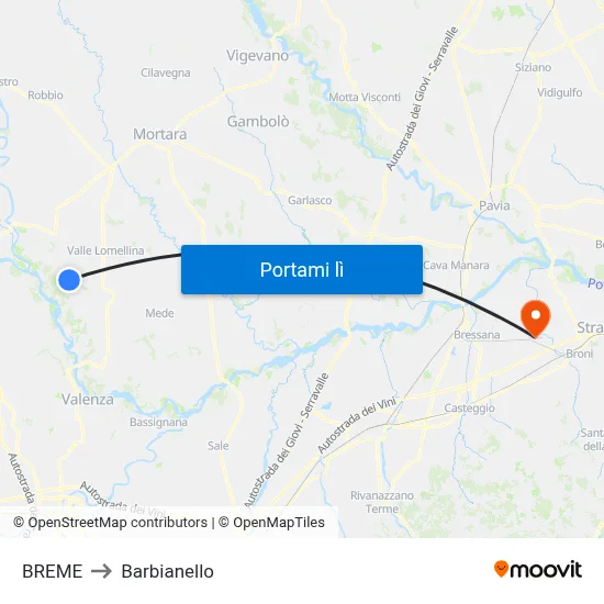 BREME to Barbianello map