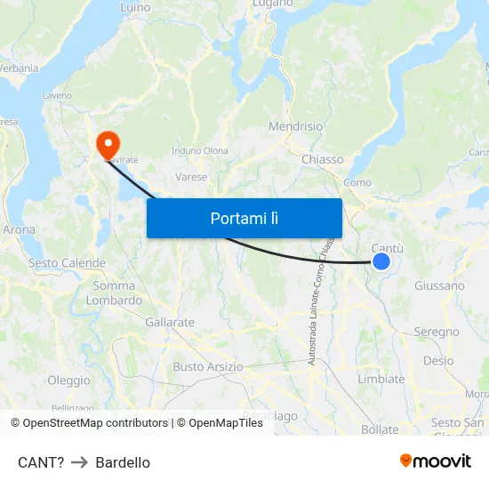 CANT? to Bardello map