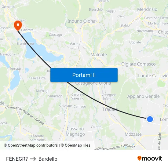 FENEGR? to Bardello map