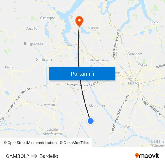 GAMBOL? to Bardello map