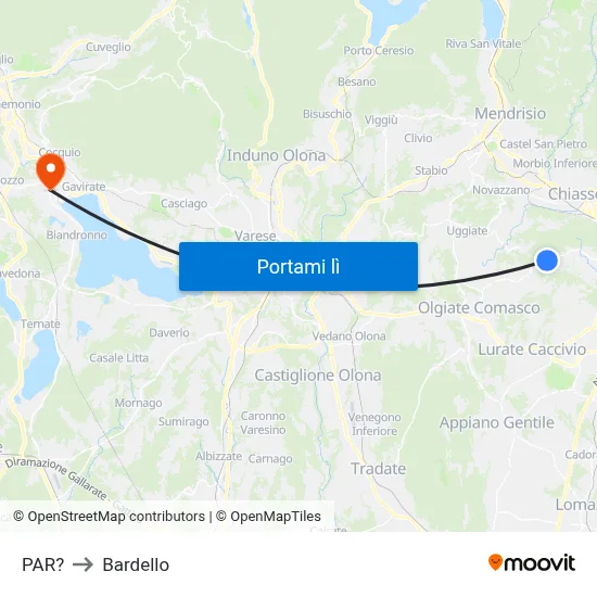 PAR? to Bardello map