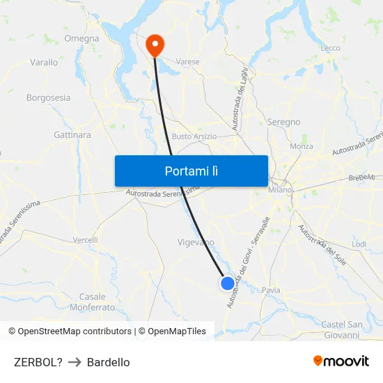 ZERBOL? to Bardello map