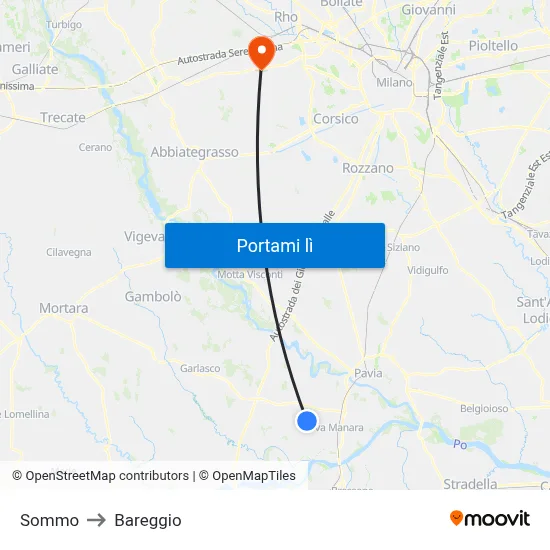 Sommo to Bareggio map