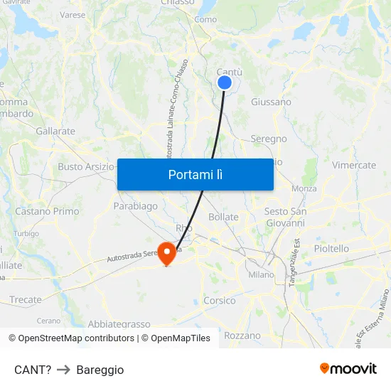 CANT? to Bareggio map