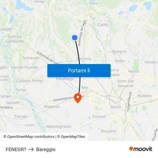 FENEGR? to Bareggio map