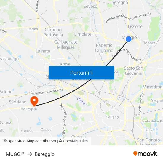 MUGGI? to Bareggio map