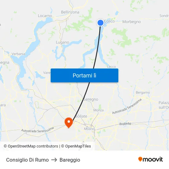 Consiglio Di Rumo to Bareggio map
