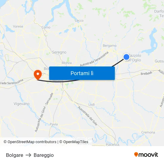 Bolgare to Bareggio map