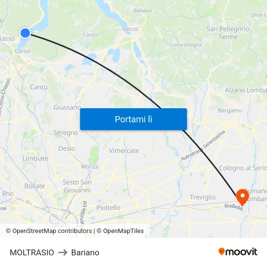 MOLTRASIO to Bariano map