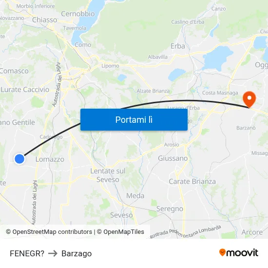 FENEGR? to Barzago map