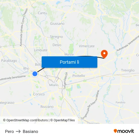 Pero to Basiano map