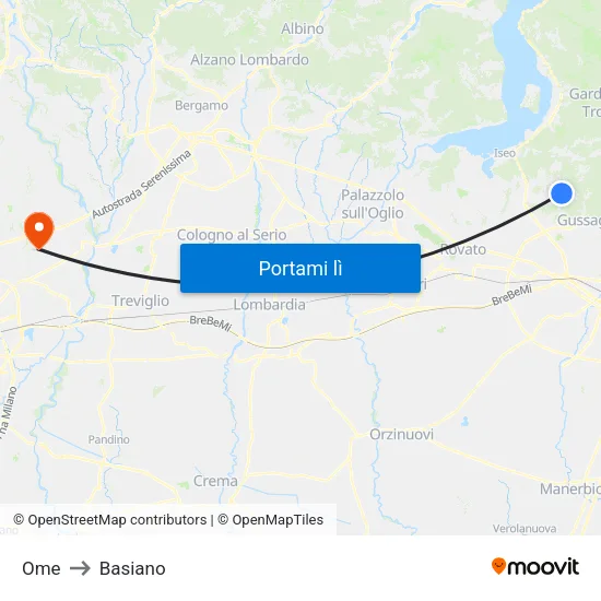 Ome to Basiano map