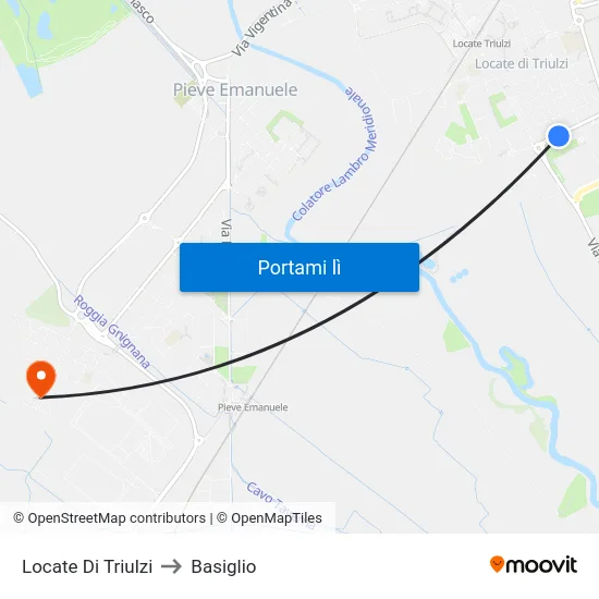 Locate Di Triulzi to Basiglio map