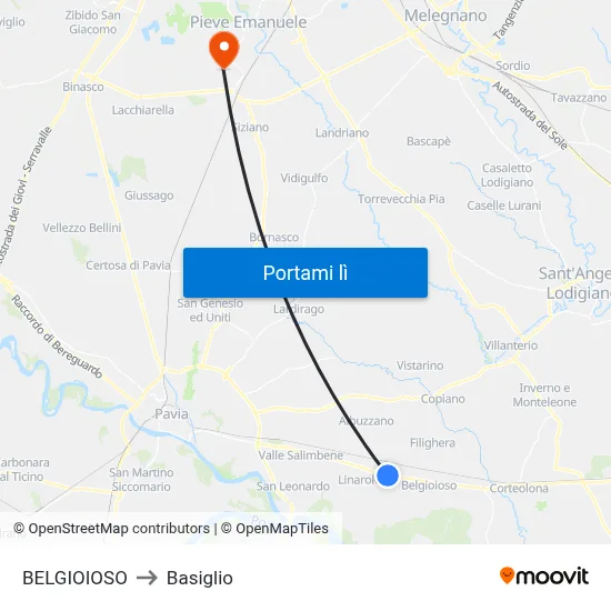 BELGIOIOSO to Basiglio map