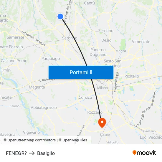 FENEGR? to Basiglio map