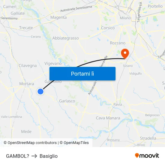 GAMBOL? to Basiglio map