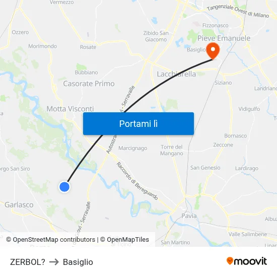 ZERBOL? to Basiglio map