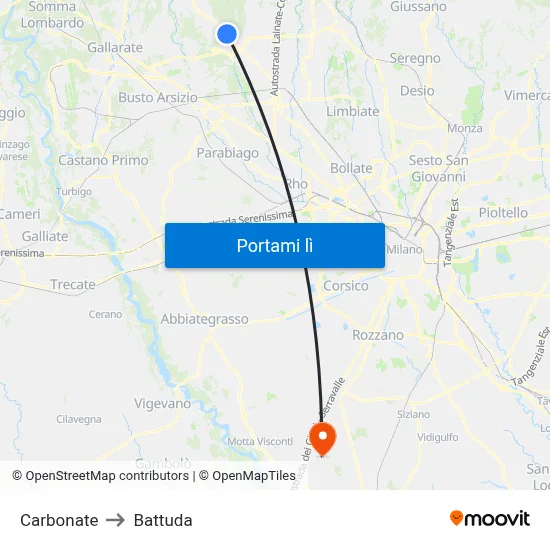 Carbonate to Battuda map