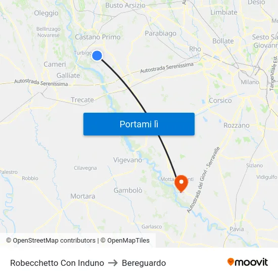Robecchetto Con Induno to Bereguardo map