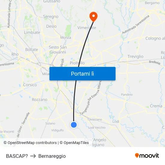 BASCAP? to Bernareggio map