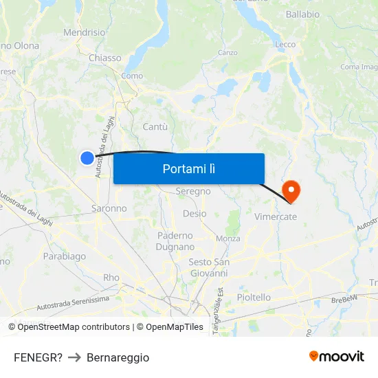 FENEGR? to Bernareggio map
