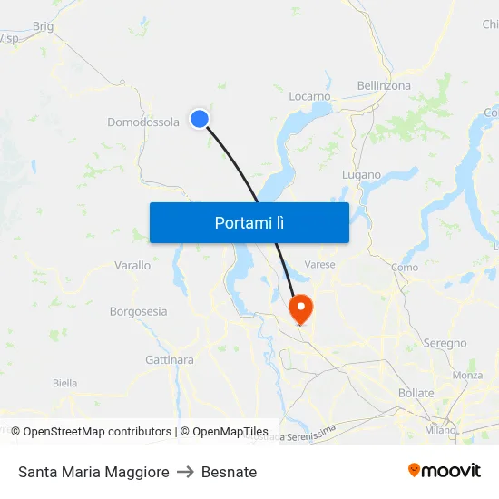 Santa Maria Maggiore to Besnate map