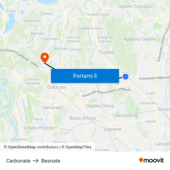 Carbonate to Besnate map