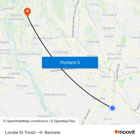 Locate Di Triulzi to Besnate map