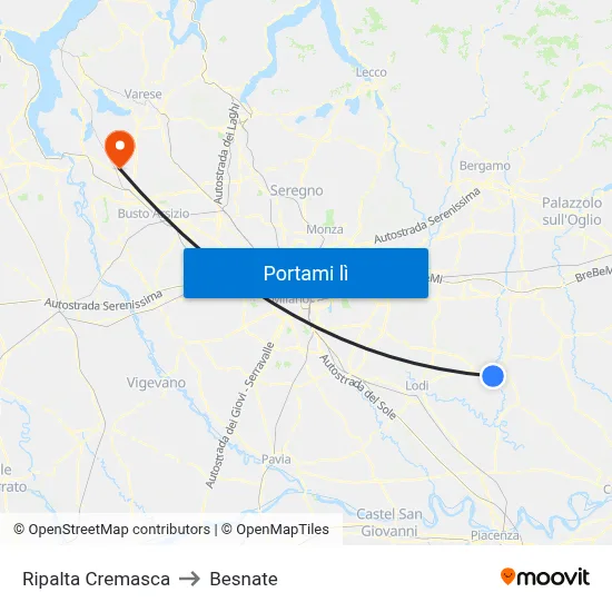 Ripalta Cremasca to Besnate map