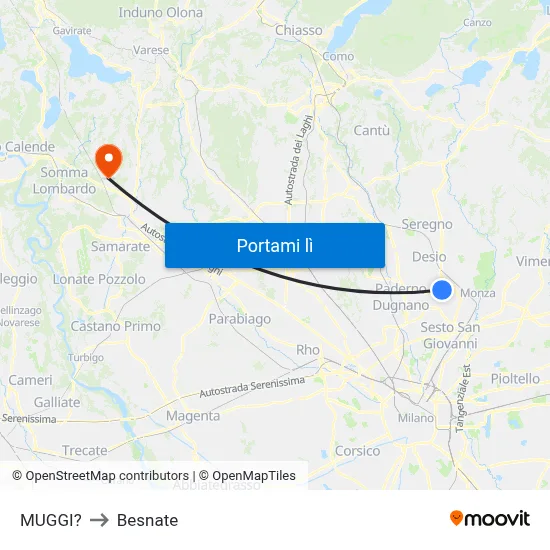 MUGGI? to Besnate map