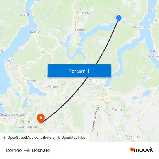 Corrido to Besnate map