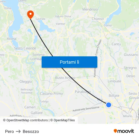 Pero to Besozzo map