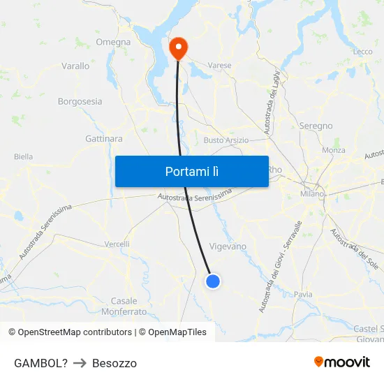 GAMBOL? to Besozzo map
