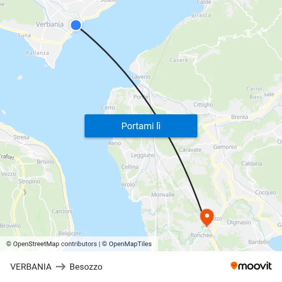 VERBANIA to Besozzo map
