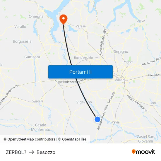 ZERBOL? to Besozzo map