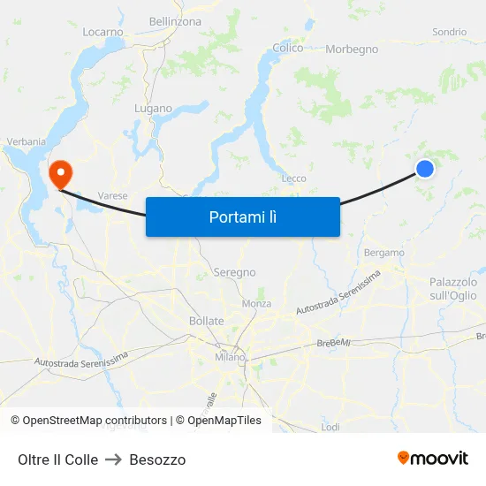 Oltre Il Colle to Besozzo map