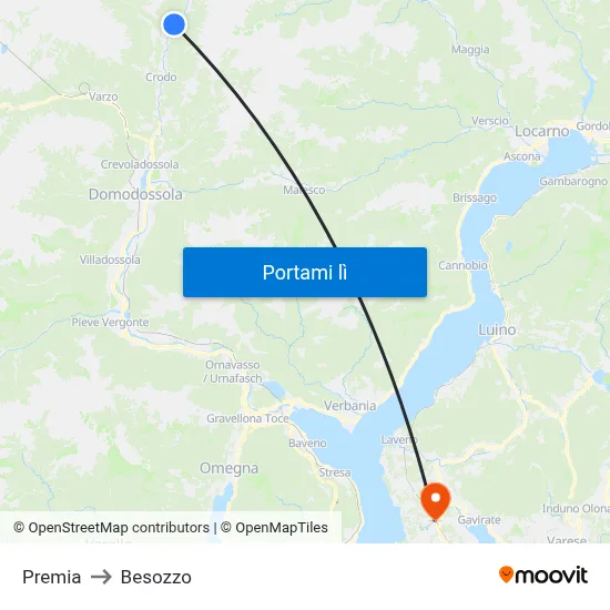 Premia to Besozzo map
