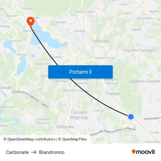 Carbonate to Biandronno map