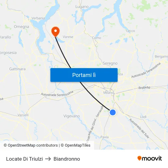 Locate Di Triulzi to Biandronno map