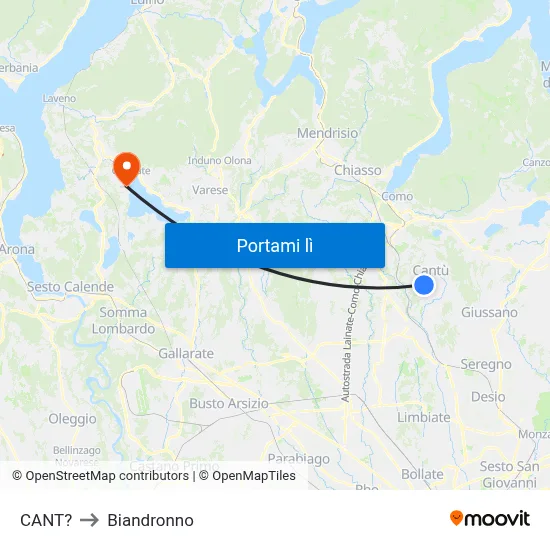 CANT? to Biandronno map