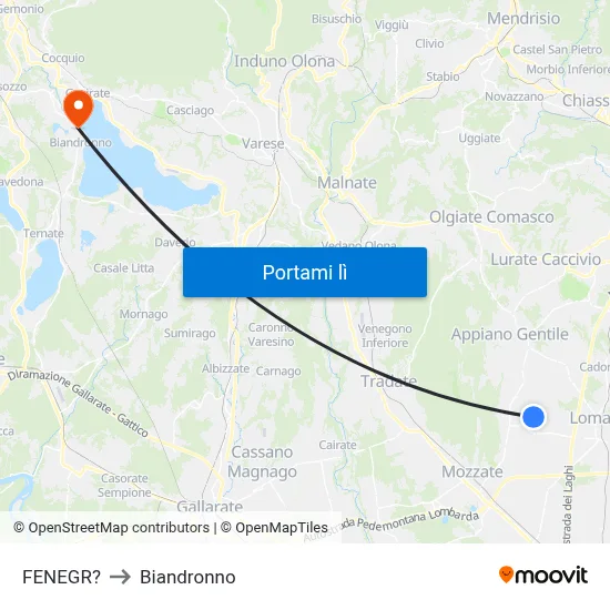 FENEGR? to Biandronno map