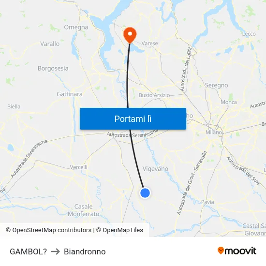 GAMBOL? to Biandronno map