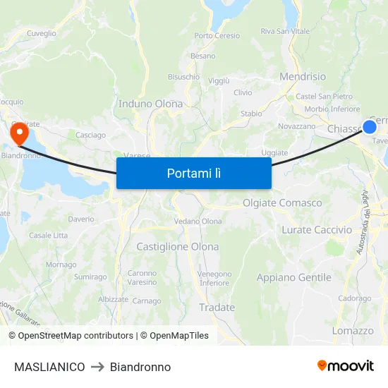 MASLIANICO to Biandronno map