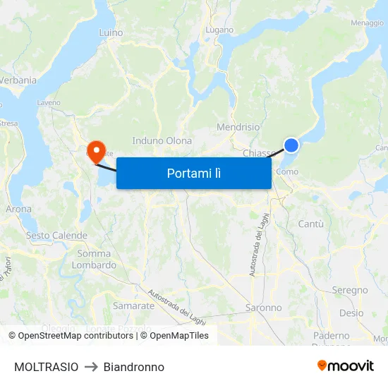 MOLTRASIO to Biandronno map