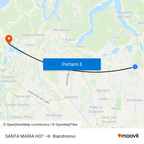 SANTA MARIA HO? to Biandronno map