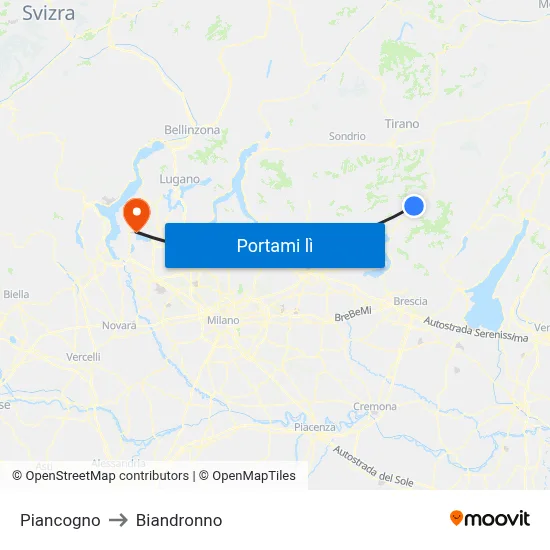 Piancogno to Biandronno map